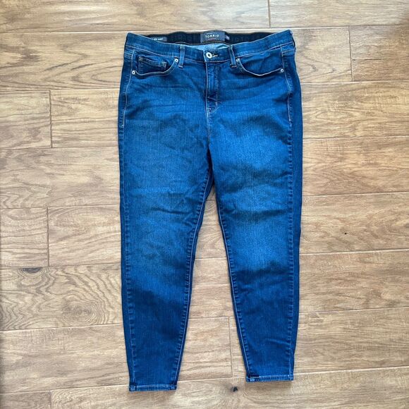Torrid Premium Jeans Women's Size 20R Sky High Skinny Dark Wash - Picture 1 of 9